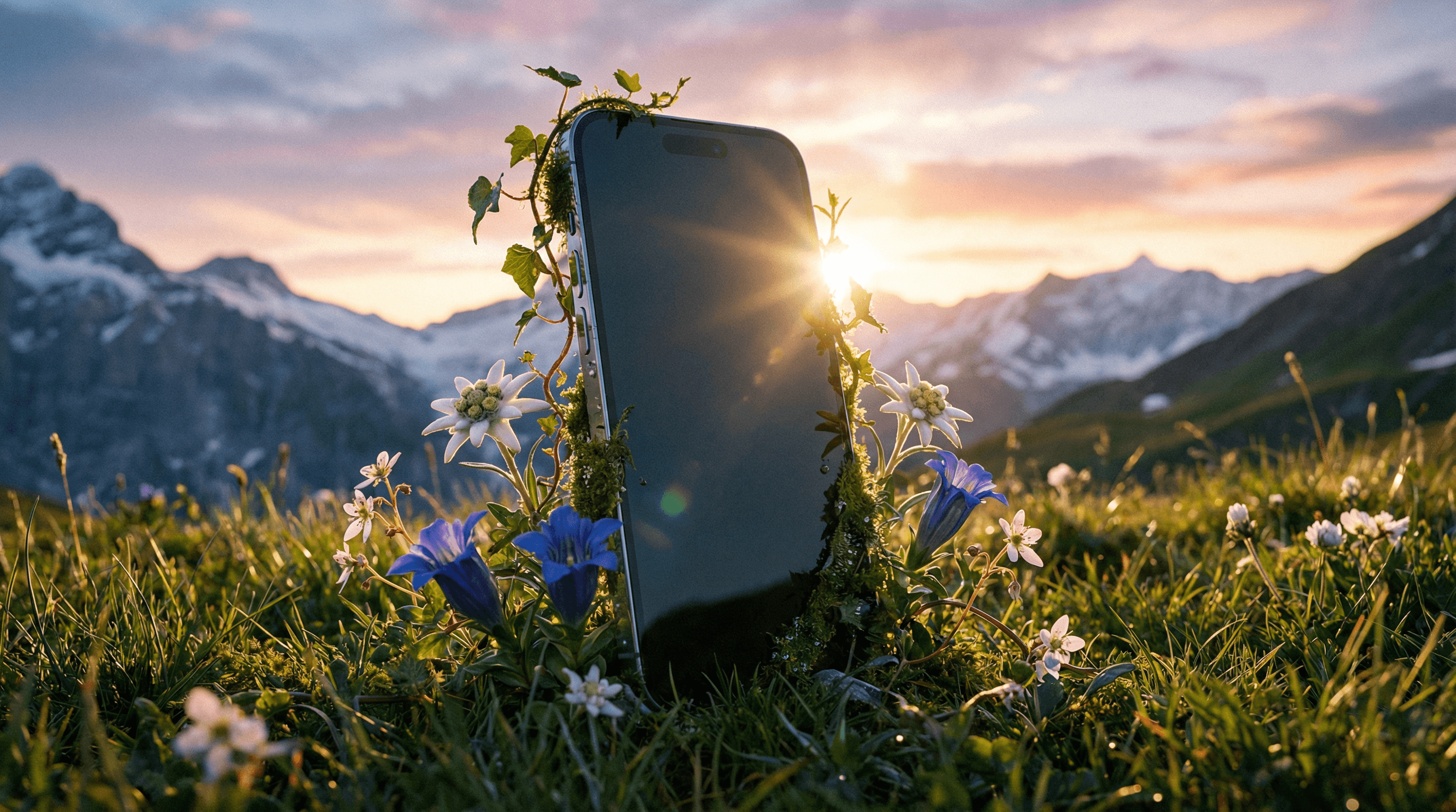 Hyperrealistic Nature-Reclaiming-Tech Poster